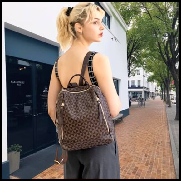 Large Leather Anti-Theft Travel Backpack Purse with Convertible Shoulder Straps main image 4
